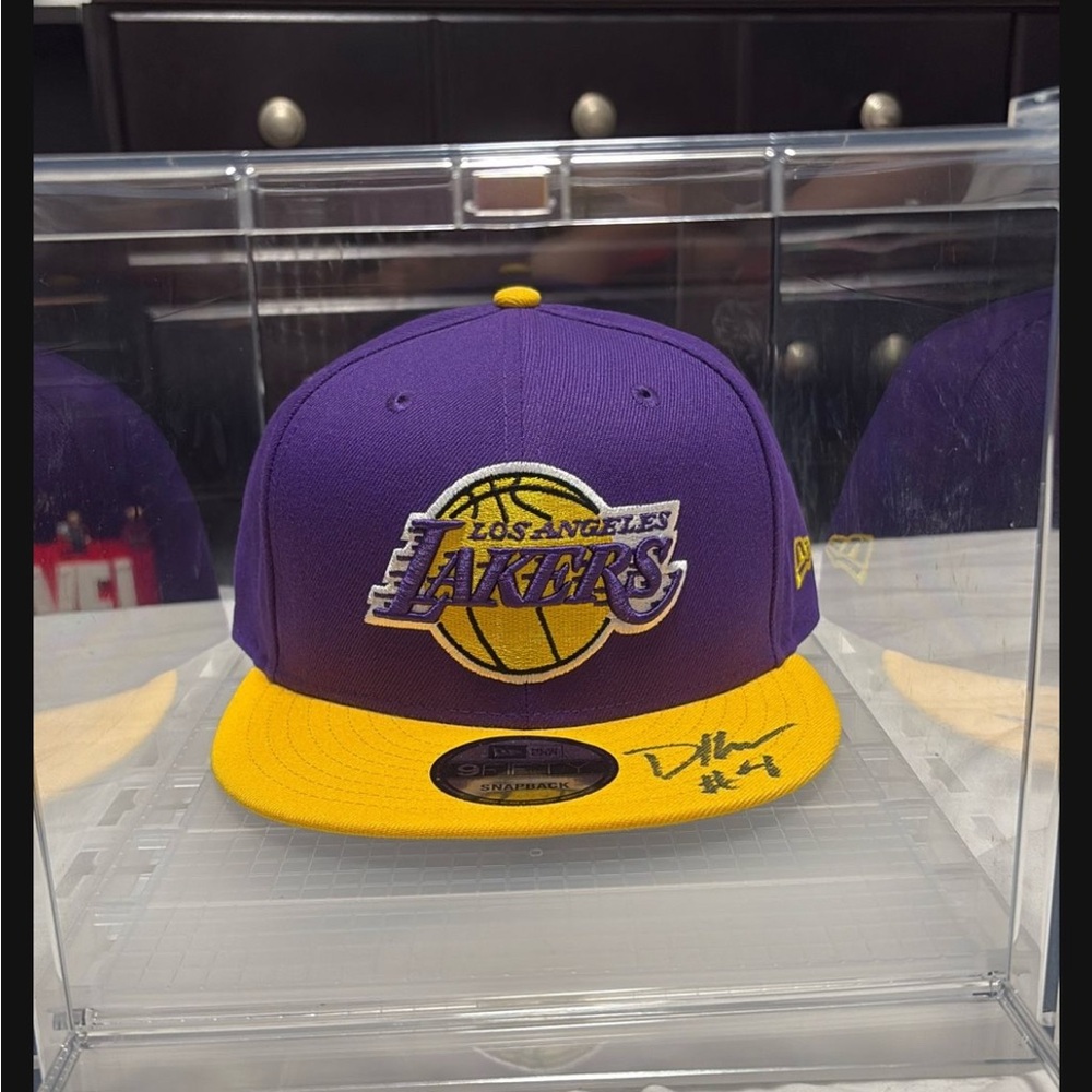 Los Angeles Lakers Snapback hat signed by Dalton Knecht